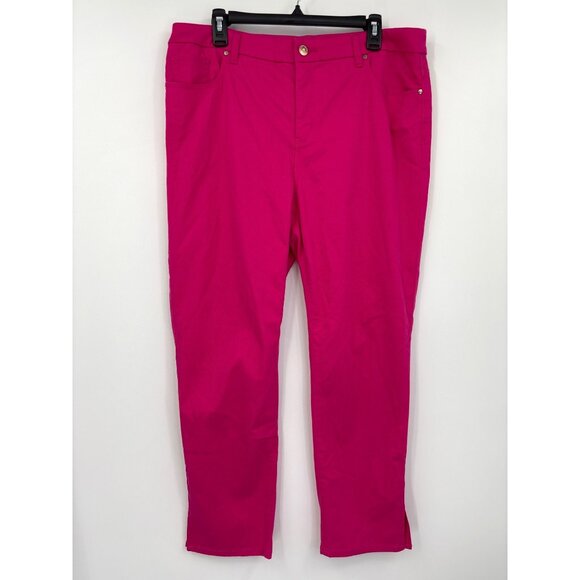 Chico's So Slimming Girlfriend Slim Ankle Pant Pink Size 2 (12) Regular Large - Picture 1 of 5